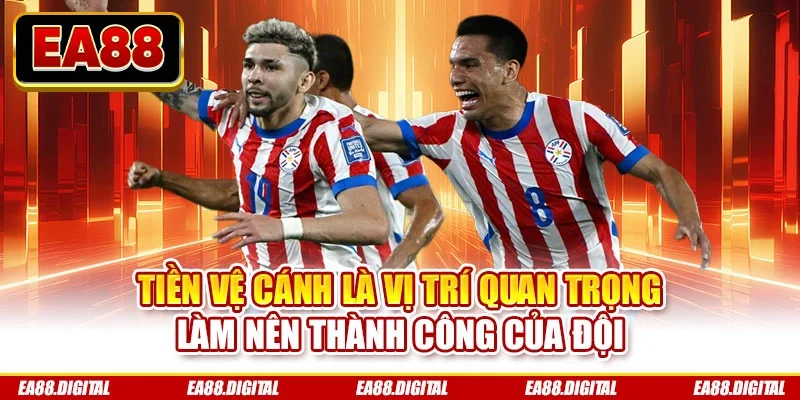 Tiền vệ cánh là vị trí quan trọng làm nên thành công của đội